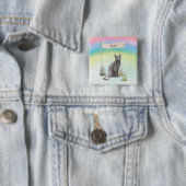 Individuelle Name Blue Russian Cat Pet Button (Beispiel)