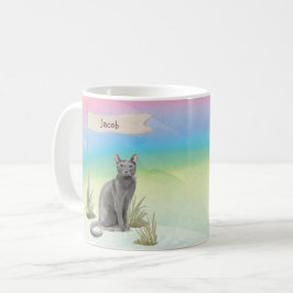 Individuelle Name Blue Russian Cat Pet Kaffeetasse