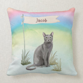 Individuelle Name Blue Russian Cat Pet Kissen