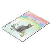 Individuelle Name Blue Russian Cat Pet Notizblock (Linke Seite)