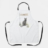 Individuelle Name Blue Russian Cat Pet Schürze (Vorderseite)
