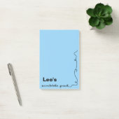 Individuelle Name Blue Scribble Pad Post-it Klebezettel (Büro)