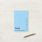 Individuelle Name Blue Scribble Pad Post-it Klebezettel (Auf Schreibtisch)
