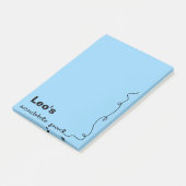 Individuelle Name Blue Scribble Pad Post-it Klebezettel (angewinkelt)