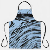Individuelle Name Blue Wirbel Abstraktes Muster Mo Schürze (Vorderseite)