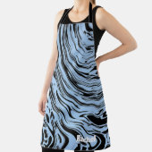 Individuelle Name Blue Wirbel Black Patterns Gesch Schürze (InSitu)