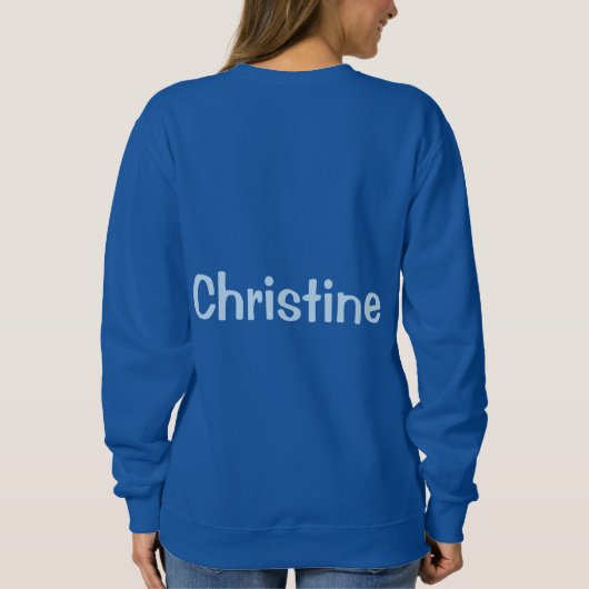 Individuelle Name Blue Women's Basic Sweatshirt (Rückseite)