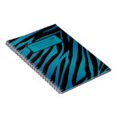 Individuelle Name Blue Zebra Stripes Journal Notizblock (Rechte Seite)