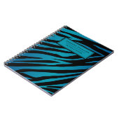Individuelle Name Blue Zebra Stripes Journal Notizblock (Linke Seite)