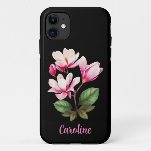 Individuelle Name Blume Blumendesign Case-Mate iPhone Hülle (Rückseite)