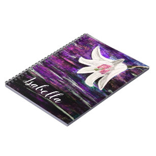 Individuelle Name-Blume-Design-Notebook Notizblock