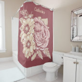 Individuelle Name Blume Illustration Duschvorhang (Beispiel)