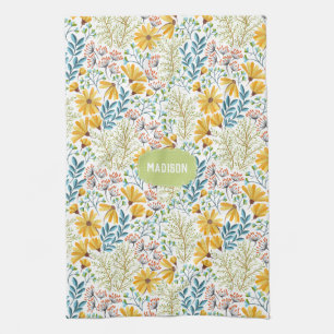 Individuelle Name Blume Illustration Küchentuch