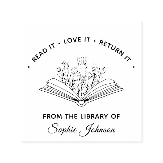 Individuelle Name Blume Lover Lehrer Permastempel (Design)