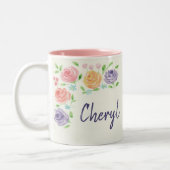 Individuelle Name Blume Tasse (Links)