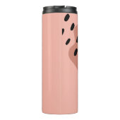 Individuelle Name Blume Vase mit schwarzen Blume r Thermosbecher (Rückseite)