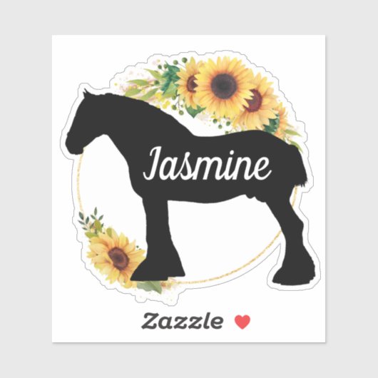 Individuelle Name Blumenblume Aufkleber (Blatt)