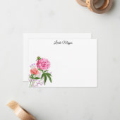 Individuelle Name-Blumenkarte Mitteilungskarte (Vorderseite/Rückseite Beispiel)