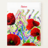 Individuelle Name Blumenmohn Blume Farblich Künstl Planer (Rückseite)