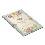 Individuelle Name Blumenzettel Rose Notizblock (Rechte Seite)