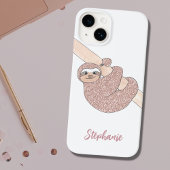 Individuelle Name Blush Glitzer Niedlich Case-Mate iPhone Hülle