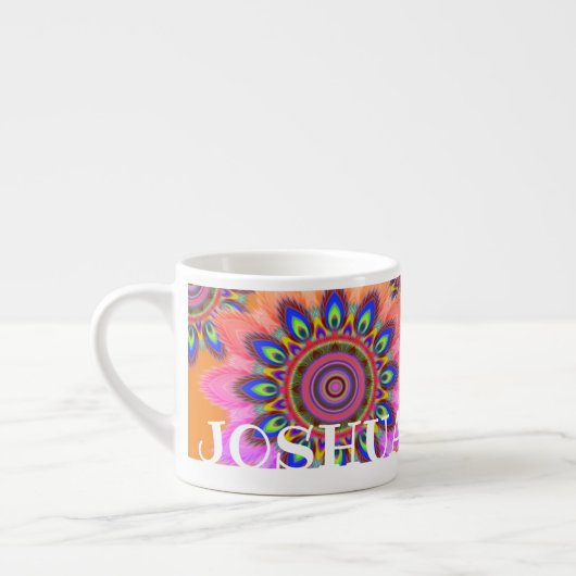 Individuelle Name BOHO Espresso Kaffeemaschine Tas Espressotasse (Links)