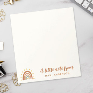 Individuelle Name Boho Rainbow Sun Mitteilungskarte