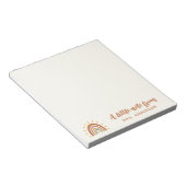 Individuelle Name Boho Rainbow Sun Notizblock (angewinkelt)