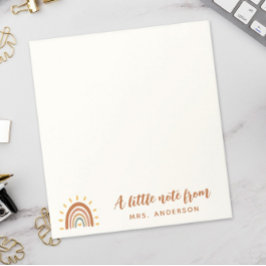 Individuelle Name Boho Rainbow Sun Notizblock