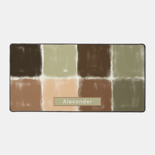 Individuelle Name Boho Sage Green Terracotta Deskm Schreibtischunterlage (Vorderseite)