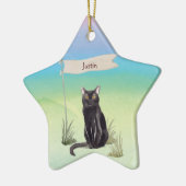Individuelle Name Bombay Cat Pet Keramik Ornament (Links)