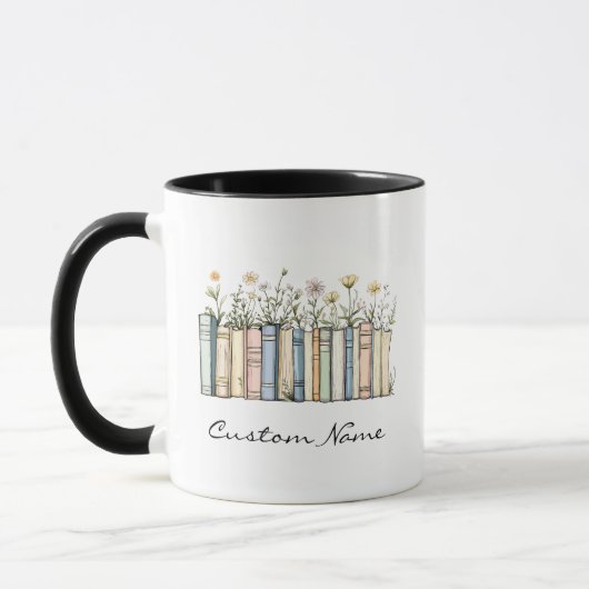 Individuelle Name Book Lover Tasse (Links)