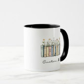 Individuelle Name Book Lover Tasse (VorderseiteRechts)