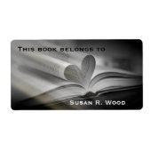 Individuelle Name Book Lovers Book Labels (Vorne)