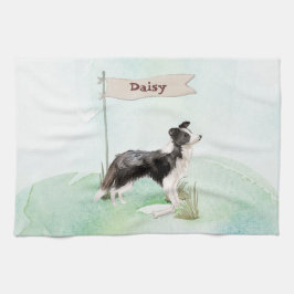Individuelle Name Border Collie Pet Hund Geschirrtuch