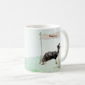 Individuelle Name Border Collie Pet Hund Kaffeetasse (VorderseiteRechts)