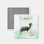 Individuelle Name Border Collie Pet Hund Magnet (Vorderseite/Rückseite)