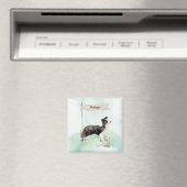 Individuelle Name Border Collie Pet Hund Magnet (In Situ (Geschirrspüler))