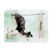 Individuelle Name Border Collie Pet Hund Magnet (Horizontal)