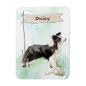 Individuelle Name Border Collie Pet Hund Magnet (Vertikal)