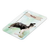Individuelle Name Border Collie Pet Hund Magnet (Linke Seite)