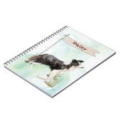 Individuelle Name Border Collie Pet Hund Notizblock (Linke Seite)
