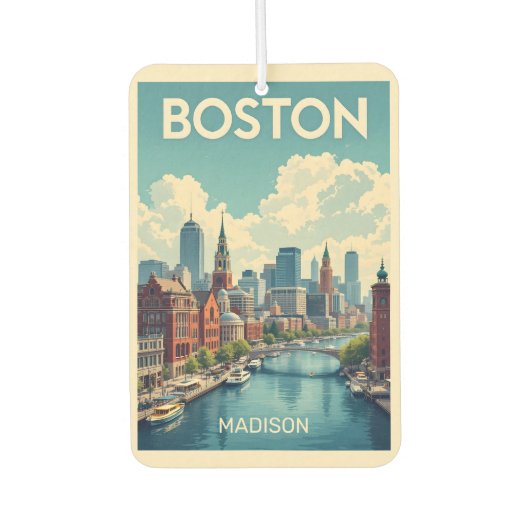 Individuelle Name Boston Massachusetts Autolufterfrischer (Vorderseite)