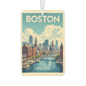 Individuelle Name Boston Massachusetts Autolufterfrischer (Rückseite)