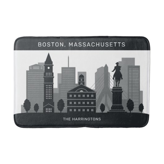 Individuelle Name Boston Massachusetts Badematte (Vorderseite)
