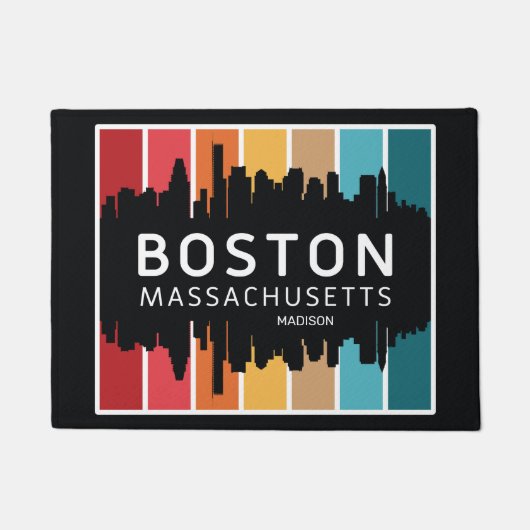 Individuelle Name Boston Massachusetts Fußmatte (Vorderseite)