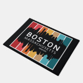 Individuelle Name Boston Massachusetts Fußmatte (Schrägansicht)