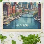 Individuelle Name Boston Massachusetts Geschirrtuch (Gefaltet)