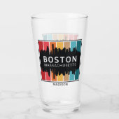 Individuelle Name Boston Massachusetts Glas (Rückseite)