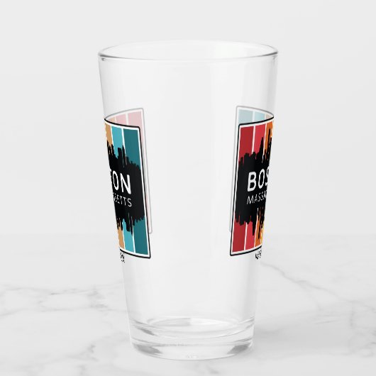 Individuelle Name Boston Massachusetts Glas (Links)